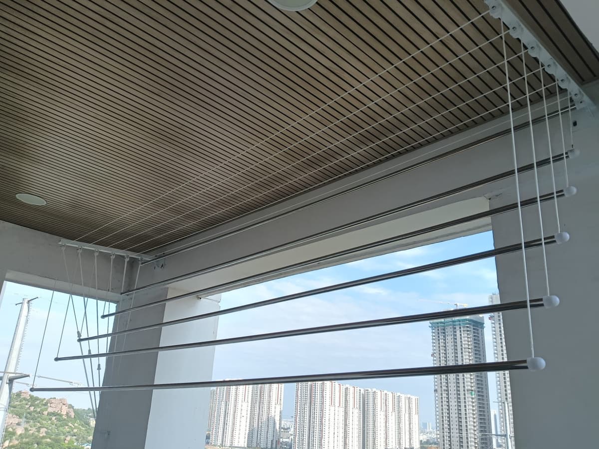 Ceiling cloth drying hanger installation