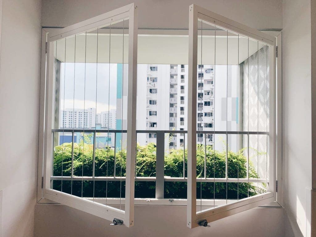 Window invisible grill installation
